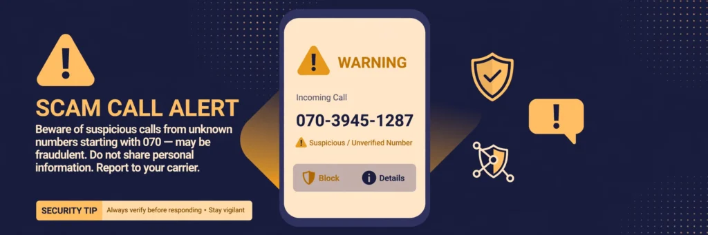 070 numbers UK - warning about expensive personal numbers